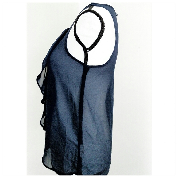 3/$20 by & by Navy Bow Tie Sheer Cami Top - Picture 3 of 5